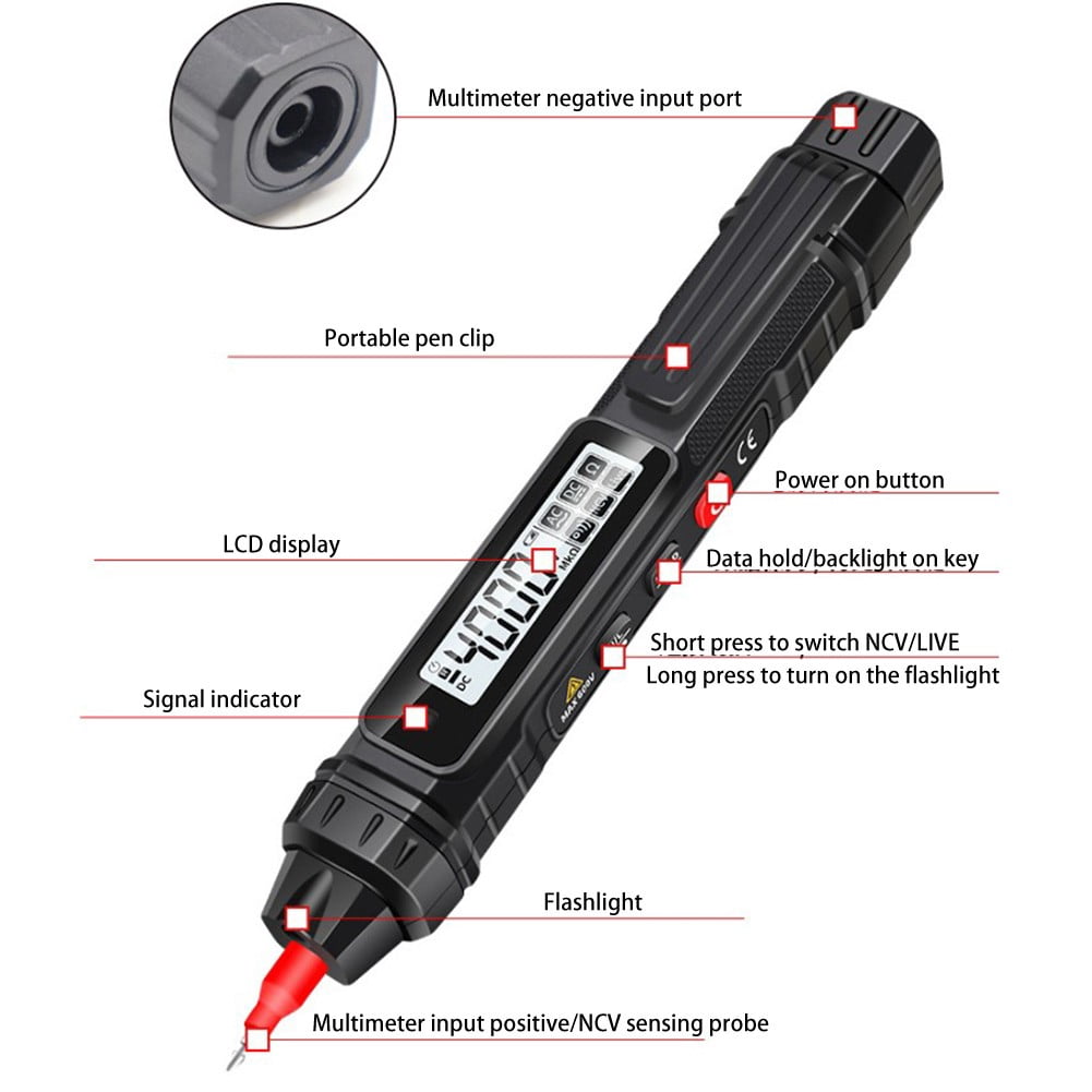 2 in 1 Digital Multimeter & Non- Voltage Tester - Smart, Safe &