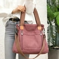 thumbnail image 1 of Large Capacity Canvas Tote Bag, Durable Lightweight Crossbody Bag, Casual Practical Commuter Bag, 1 of 6