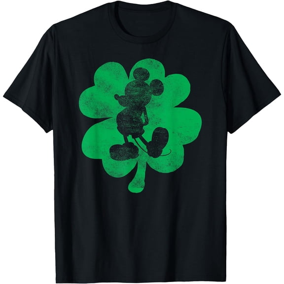 Mickey Mouse Shamrock St. Patrick's DTG Print Unisex T-Shirt