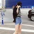 thumbnail image 4 of Denim Shorts Retro All-match High Waist Hem Ripped Short Jeans Cutoff Shorts for Women, 4 of 7