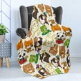 thumbnail image 4 of Cartoon Soft Flannel Fleece Throw Blanket, Style Animal Music Band Penguin on Cello Cat on Guitar Panda on Drums Print, Cozy Plush for Indoor and Outdoor Use, 70" x 90", Multicolor, by Ambesonne, 4 of 5
