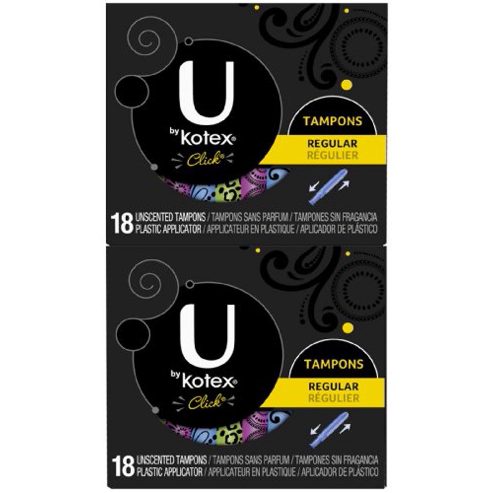 U by Kotex Click Tampons, Regular 18 each