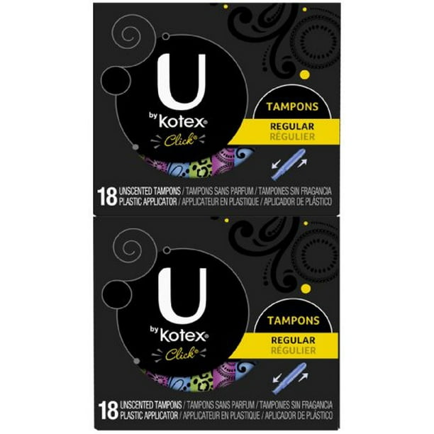 U by Kotex Click Tampons, Regular 18 each
