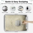 thumbnail image 4 of Stainless Steel Cat Litter Box for Kittens and Medium Cats, Open Top Metal Kitty Small Litter Box with High Sides Lid, Litter Mat, Scoop, No Odor, No Mess, Leak Proof, Easy Clean, 4 of 7