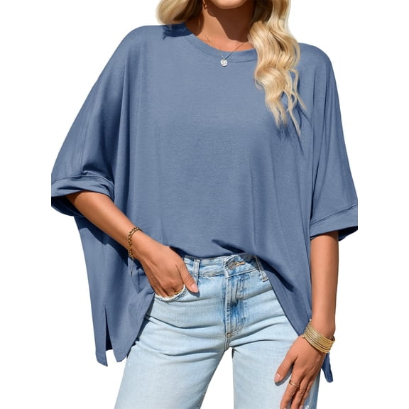 Summer Short Sleeve Oversize Solid Color T Shirt Women Loose Tops