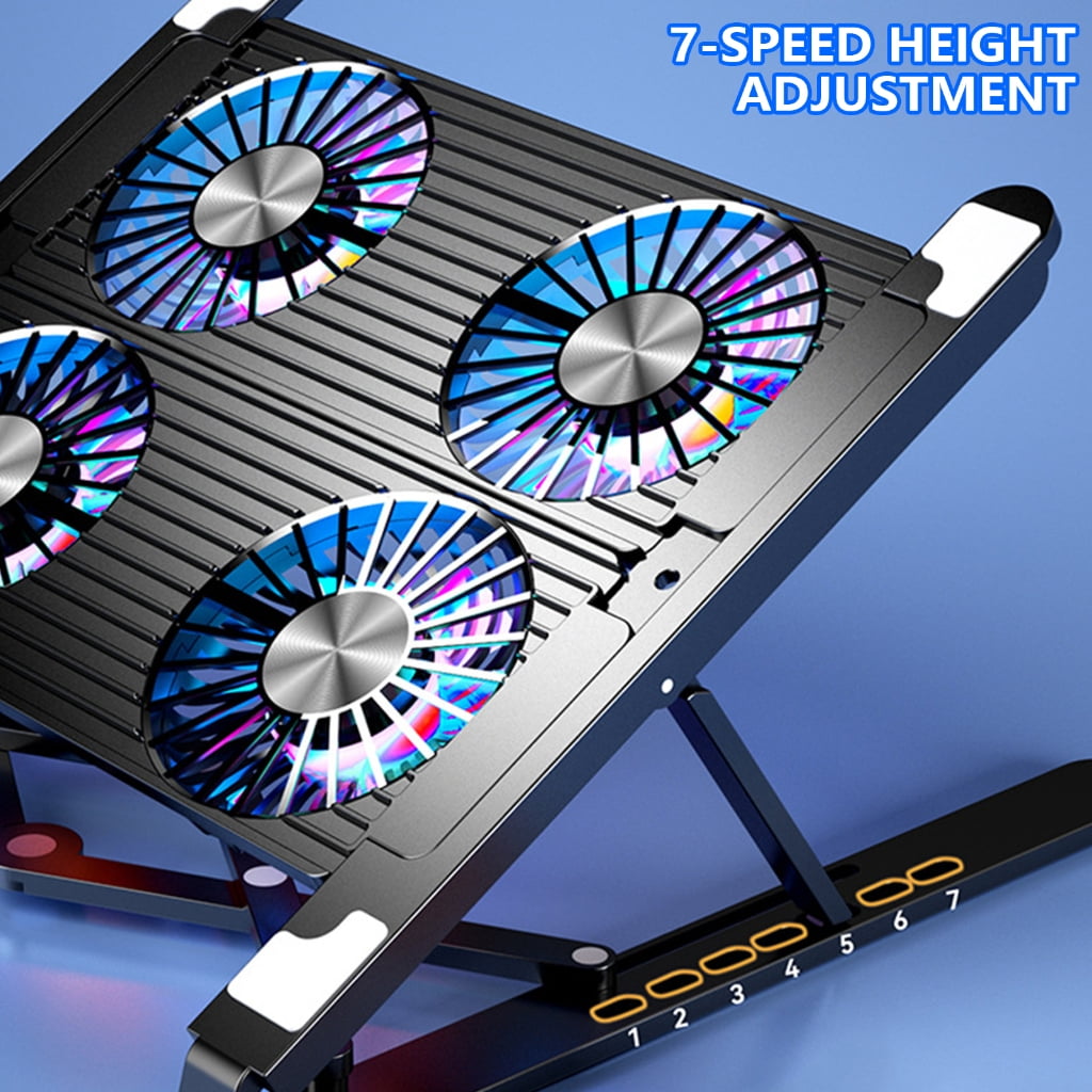 YIEMEEN Gaming Laptop Coolers Laptop Fan Cooling Stand Quiet Cooling Fan for Laptop Height Stand LED Light Laptop Cooling Pad