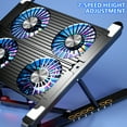 thumbnail image 4 of Yammee Plastic Laptop Cooling Pad LED Gaming Laptop Coolers Quiet Cooling Fan Folding, 4 of 13