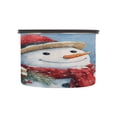 thumbnail image 2 of 30OZ Food Storage Can - Keep Coffee Tea Flour & More Fresh - Ideal for Cereal Nuts & Pet Food Snowman with Red Cardinal Bird, 2 of 9