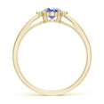 thumbnail image 2 of ANGARA Natural Tapered Shank Tanzanite Ring with Diamond Accents in 14K Yellow Gold for Women (Size-6x4mm) | December Birthstone, Anniversary, Jewelry Gift for Women | Natural Tanzanite Ring, 2 of 8