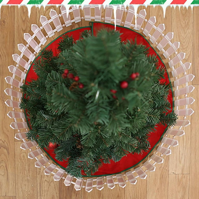 16 Inch Christmas Tree Fences 12 Pieces Thick Tall Plastic Tree Gate