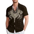 thumbnail image 1 of DGMIOCS Chemise Homme Coupe Régulière Boutonnée Douce Entretien Facile Marron m, 1 of 5