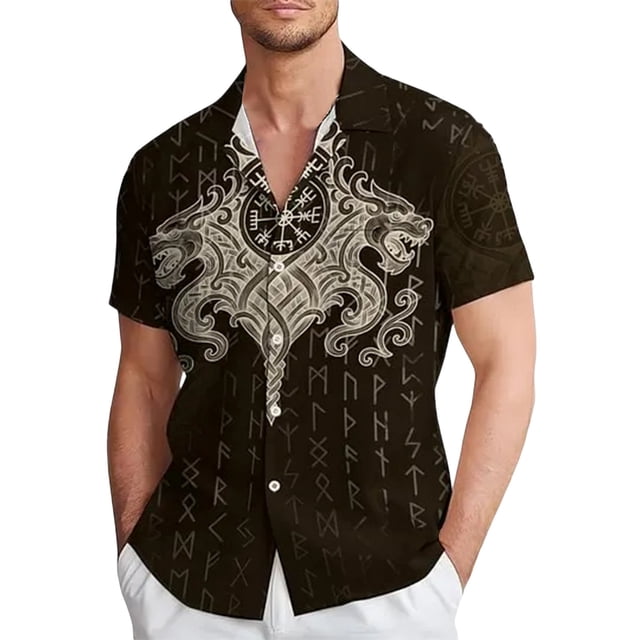 DGMIOCS Chemise Homme Coupe Régulière Boutonnée Douce Entretien Facile Marron m