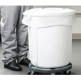 thumbnail image 3 of Soro Essentials- 20 Gallon Plastic Round Trash Can Lid White Color- Fits 20 Gallon Can Outdoor Waste Container Garbage Bin for Kitchen Home Hotel Garage Bathroom Outdoor Driveway, 3 of 5