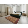 thumbnail image 4 of Ahgly Company Indoor Round Mid-Century Modern Red Oriental Area Rugs, 4' Round, 4 of 6