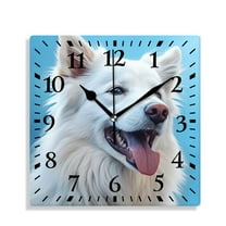 12 Inch Wall Clock Battery Operated Silent Clock Decorative for Office, Kitchen, Outdoor, Living Room,Dog Puppy Print Elegant Design