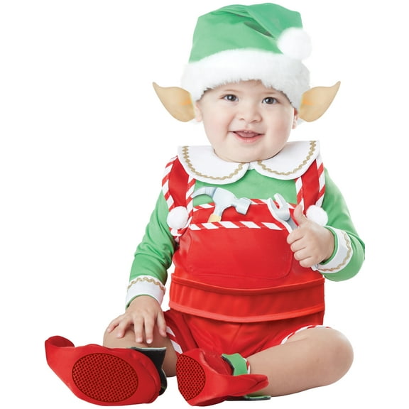 Santa's Lil' Helper Elf Infant Christmas Costume