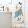 thumbnail image 3 of Yayeee 2 Pack Hand Towels for Bathroom 100% Cotton 16" x 28" Soft Absorbent Kitchen Towel, Colorful Plane, 3 of 7