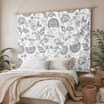 thumbnail image 3 of Boho Grey Floral Small Tapestry for Bedroom Wall Hanging Tapestry, Vintage Farmhouse Paisley Plant Leaf Ceiling Backdrop Tapestries Poster Blanket Wall Decor for Teens Room Living Room Dorm 23" x 28", 3 of 8