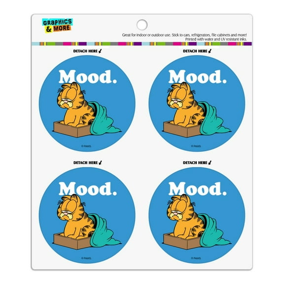 Garfield Mood Refrigerator Fridge Locker Vinyl Circle Magnet Set