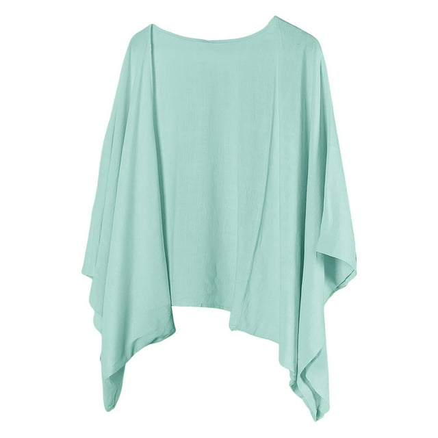 Women's Lightweight 3/4 Sleeve Cardigan with Loose Front Opening