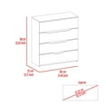 thumbnail image 6 of CoSoTower 4-Drawer Dresser Black Wengue And Light Oak, 6 of 7