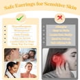 thumbnail image 6 of DESIGNICE Hypoallergenic Flat Back Earrings for Women-Surgical Steel Earrings for Sensitive Ears 20G Stainless Steel Earring Stacks Small Flatback Stud Hoop Cartilage Earring, 6 of 6