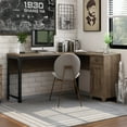 thumbnail image 4 of 24/7 Shop At Home Elk Wood L-Shape Desk with 1-Drawer, Reclaimed Oak, 4 of 5