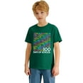 thumbnail image 4 of Gelikeya 100 Days of School Shirt Kids Short Sleeve Summer Tee Shirts Casual Number Printed Activewear Tops Boys Girls Clothes Dark Green, 4-5 Years, 4 of 8