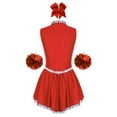 thumbnail image 4 of Eandarui Womens Cheerleading Uniform Sleeveless Sequins Tutu Dress Carnival Cheer Leader Dance Red L, 4 of 7