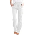 thumbnail image 5 of Kelon Women's Casual Loose Wide Leg Cozy Pants Yoga Sweatpants Comfy High Waisted Sports Athletic Lounge Pants with Pockets White, 5 of 6