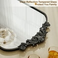 thumbnail image 7 of Easy4Home 24"x38" Arched Baroque Style Bathroom Mirror Vintage Decorative Wall Mirror, Black, 7 of 7