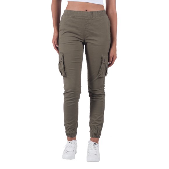 Joggers Cargo Oggi Mujer Corte Skinny Gabardina Verde Oscuro OGGI JEANS CARGO DAMA OLIVO