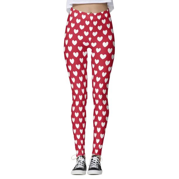 Gibobby Leggings Termicos Pantalones estampados personalizados para el Día San Valentín para mujer, mallas personalizadas para mallas para correr, mallas largas para Pilates(Multicolor, M)