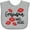AC-Heather Grey, variant on Inktastic Grandma Was Here Red Kisses Boys or Girls Baby Bib