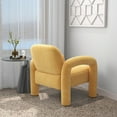 thumbnail image 5 of SEYNAR Mid-Century Modern Velvet Upholstered Accent Chair,Elephant Trunk Lounge Chair for Living Room(Mustard), 5 of 6