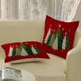 thumbnail image 6 of Red Christmas Pillow Covers 18x18 Inch 2 Pcs Sage Green Cream Christmas Trees Decor Throw Pillows Winter Xmas Holiday Farmhouse Decoration Pillowcase Linen Cushion Cover for Couch Sofa Bed, 6 of 6