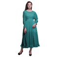 thumbnail image 1 of Bimba Block Women Cotton Smocked Boho Renaissance Long Ruffle MaxiDress-Large, 1 of 5