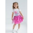 thumbnail image 5 of Marvel Spider-Man Toddler Girls T-Shirt Tulle Mesh Skirt and Scrunchie 3 Piece Outfit Set White / Pink 3T, 5 of 5