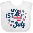 thumbnail image 3 of Inktastic My 1st 4th of July with Striped Stars Boys or Girls Baby Bib, 3 of 4