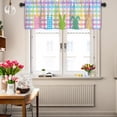 thumbnail image 3 of Easter Valances for Windows, Window Curtains Valances, Easter Plaid Kitchen Curtains, Window Treatments Drapes for Kitchen Bedroom Living Room Bathroom 54" W x 18" L, 1 Panel, 3 of 7