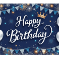 thumbnail image 4 of Decorative Design Happy Birthday Banner Colorful Theme Party Backdrop Celebration Banner for Birthday Party Indoor Decoration Photo Shoot, 4 of 8