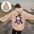 thumbnail image 5 of Towmus Halloween Ghost Hooded Sweatshirts for Women Colorful Personalized Cartoon Pumpkin-Sweatshirt Girls Graphic Long Sleeve Streetwear, 5 of 8