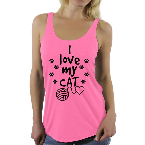 Awkward Styles Cat T-Shirt I Love My Cat Quote Racerback Tank Tops