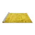 thumbnail image 2 of Ahgly Company Machine Washable Indoor Rectangle Abstract Yellow Contemporary Area Rugs, 3' x 5', 2 of 4