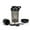 Black, variant on Protein Shaker Bottle with Mixing Net, 14 oz, 1 Pack with Powder Container and Funnel, Leak-Proof Lid, Wide Mouth, BPA Free, Heavy Duty PET Material, Blue