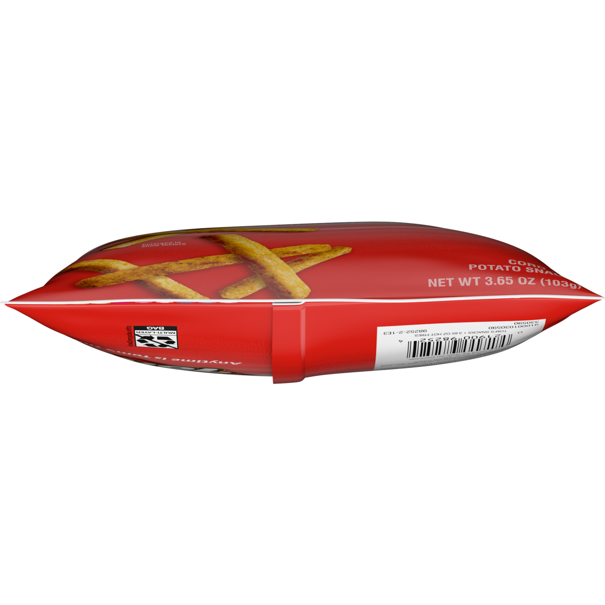 Tom's Hot Fries, 3.65 oz Bag