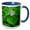 Blue/White, variant on 3drose, Oregon, Tryon Creek, Western Trillium in Bloom Surrounded by Green., 11oz Two-tone Black Mug