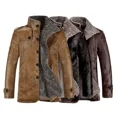 thumbnail image 4 of Men's Insulated Slim Fit Windproof Fleece Lined PU Leather Jacket for Winter, 4 of 9