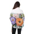 thumbnail image 4 of FORMRS Womens Scarf Winter Soft Long Big Warm Shawls Wrap Tassel Scarves, Bright Flowers, 4 of 9