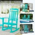 thumbnail image 4 of Pipopa Outdoor Rocking Chair Set of 2,HDPE All Weather Patio Rocker for Lawn,Porch,Garden,Aqua, 4 of 8